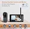 TKMARS Doorbell Camera No Subscription Wireless Video Doorbell, Two-Way Intercom, IPX65 Waterproof,4.3” Screen, 170° Viewing Angle, No APP, No WiFi, No Monthly fee (Two-Way Activated)