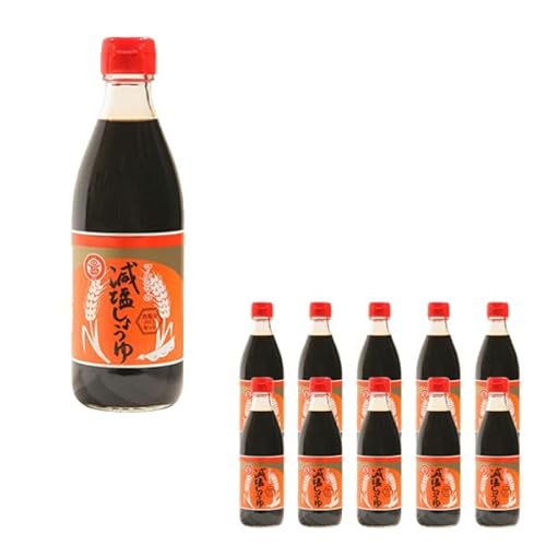 丸島醤油 減塩醤油 360ml こいくちしょうゆ 本醸造 じっくり熟成 こだわり 丸大豆 大豆 小麦 食塩 伝統 小豆島醤油 濃口 健康 まとめ買い