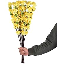 10PCS Artificial Cherry Blossom Flower Branches, 25.6 Inch Silk Spring Peach Blossom Bouquet Fake Flower Stems Arrangement for Wedding Home DIY Decoration