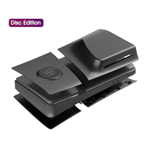 Plaques frontales de rechange pour console PS5 Pro, avec grille d'aération et filtre à poussière, anti-rayures, anti-poussière, installation facile plaques PS5 Pro (pour édition disque) – vue 8