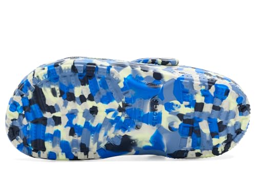 Image of Crocs, Unisex Kids, Classic Graphic Clogs (Little Kid /Big Kid), Glow Light /Multi, 5, Medium, Big Kid