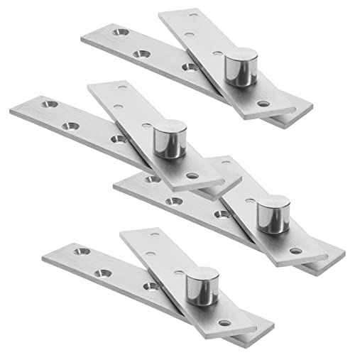 HAWILLOSCH Upgrade Your Doors 4pcs Stainless Steel Pivot Hinge Hidden Hinges 360 Degree Rotation Silent
