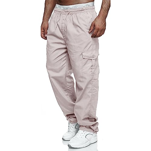 Schwarze Stoffhose Herren, Jogginghose Herren Cargohose Outdoor Sporthose Sommerhose Camping Arbeitshosen Männer Stretch Stoffhose Elastische Taille Freizeithose Lang Cargo Pants Men, Grau, XXL