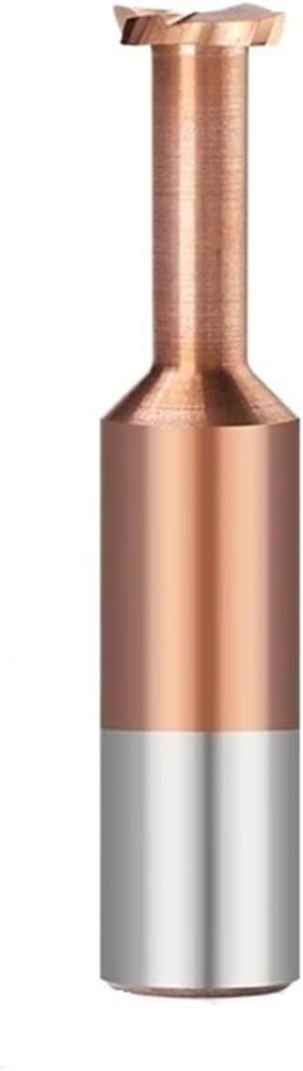 1pcs T Slot End Mill Milling Cutter 4 Flute Titanium Coating Carbide End Mill CNC Milling Tool for Stainless Steel Alloy Aluminum Copper(6x0.5x3x9.5x50)
