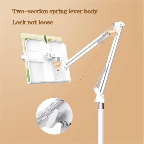 Soporte de suelo para libros de altura ajustable y podio resistente para tableta 4
