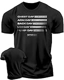 Gymdays Motivation Workout Shirts for Men, Gym Weightlifting Cool T-Shirts (LG, Silver on Black)