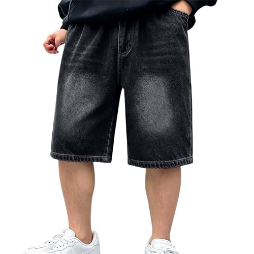 Générique Garçons Short en Denim Été Pantalons Court Baggy Léger Pantalon Jeans 3/4, Bermuda Jeans Garçons Bleu Enfant Mode Denim Pantacourt Streetwear...