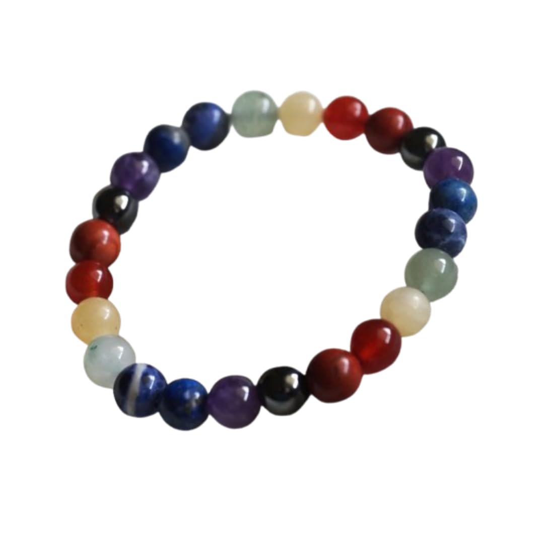 Heal Your Qi Seven Chakra Bracelet – Balancing Gemstone Jewelry for Energy Alignment & Spiritual Growth | 7 Vibrant Gemstones for Emotional and Physical Harmony - 8mm (B0DG5Z1PD4) Amazon Price History, Amazon Price Tracker