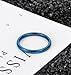 TIGRADE 2mm 4mm Blue Titanium Ring Plain Dome High Polished Wedding Band Comfort Fit for Women Men Size 3.5-13, 2mm, Size 8