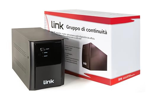 LINK LKUPS1000 gruppo di continuità 1200VA/720Watt custodia in metallo con 4 prese IEC C13 e cavo...