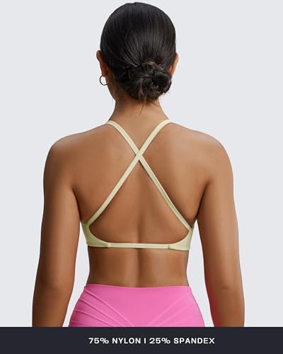 Image of Aoxjox Women's Workout Sports Bras Fitness Metamorph Sienna Twist Bra Yoga Crop Tank