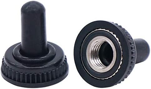 Twidec/10Pcs Mini Toggle Switch SPDT 2 Position 3 Pins ON-ON AC 125V 5A Car Boat Switches With Waterproof Cap MTS-102MZ