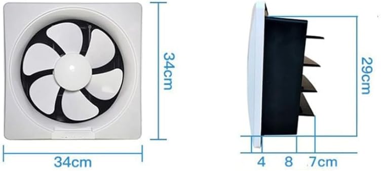 Bathroom Window Ventilation Fan Kitchen Fume Hood Exhaust Household Use