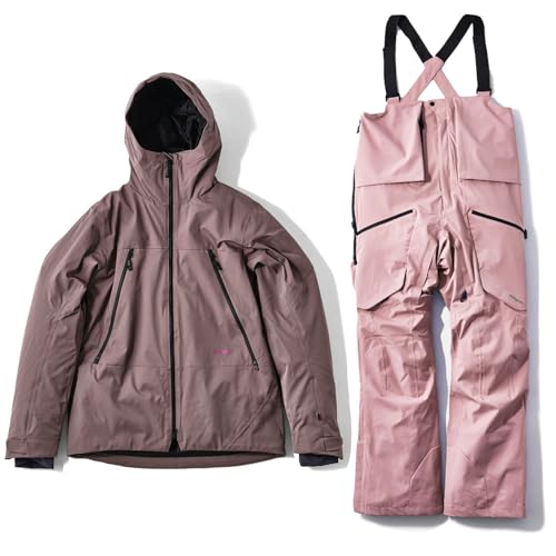 [43DEGREES] �X�m�[�{�[�h�E�F�A �㉺�Z�b�g [ �����Y�E���f�B�[�X / �S60�p�^�[�� : 1.CHARCOAL BROWN + LIGHT PINK (2020�N�������f��) / S-M�T�C�Y ] �W���P�b�g �r�u�p���c �Z�b�g �X�L�[�E�F�A