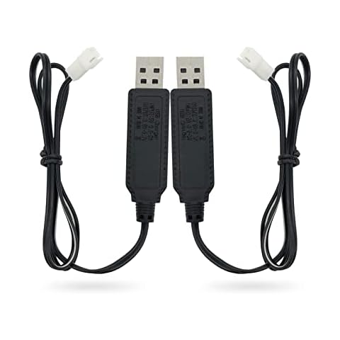 Charger Replacement for Carrera Mario Remote Control RC Car Battery, USB Charging Cable Cord 2 ft (2-Pack) - PDEEY Cover
