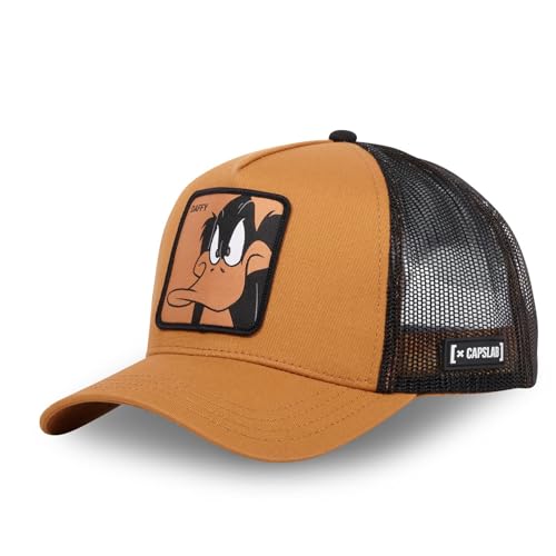 Capslab Daffy Duck Looney Tunes Beige Trucker Cap - One-Size