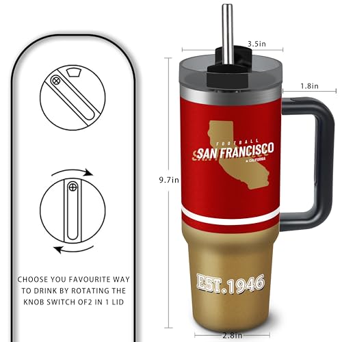 Image of Tumbler 30oz Straight Skinny Portable Handle Car Cups With Anti slip Sleeve Straw Dust Cover, Sports Travel, Stainless Steel Insulated Gifts for Men Women Fans