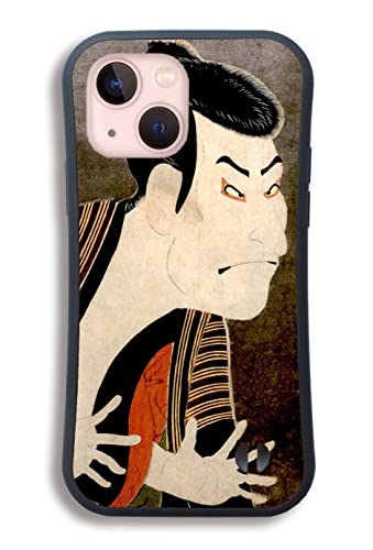 【耐衝撃グリップケース】iPhone15互換 スマホケース 【世界の名画】 日本画 ☆浮世絵☆ 日本 衝撃吸収 和 和デザイン 名画 絵画 芸術 アート (月岡芳年 大物海上月 弁慶)