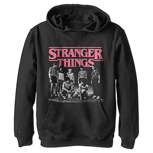 Netflix unisex child Stranger Things Stranger Fade Youth Pullover novelty hoodies Black X-Large US