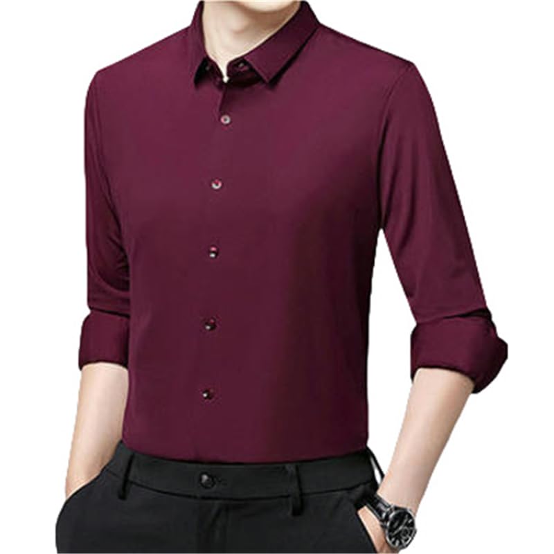Chemise ajustée homme manches longues aux finitions soignées style casual