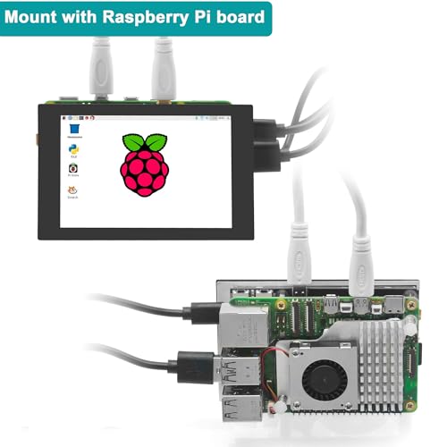 Image of OSOYOO 3.5 inch HDMI Capacitive Touch Screen for Jetson Nano /Raspberry Pi 5, 4, 3B / PC, Pulg and Play, Compatible with Windows 11 10 8 7, Raspberry Pi OS, Ubutun, Kali