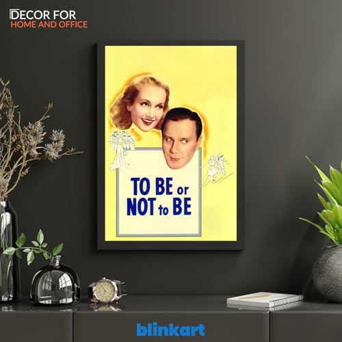 Image of BLINKART To Be Or Not To Be (1942) Movie Poster Frame 8x12 Inch | Premium 300 GSM Paper Wall Print | Vintage Film Artwork for Home, Bedroom, Living Room, Office | Framed Photo Decor