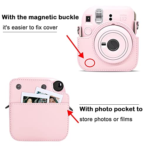 Funda protectora para cámara Instax Mini 12 color rosa miniatura 3