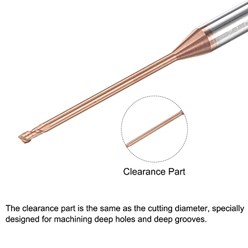 Image of uxcell Square Nose End Mill, 1.5mm Solid Carbide AlTiSin Coated Long Reach CNC Router Bits 2 Flutes Milling Cutter with Extended Neck, 25mm Cutting Length 4mm Shank