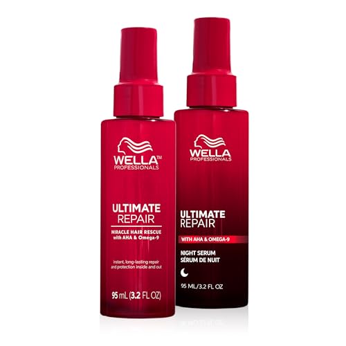 Wella Professionals - Pack Ultimate Repair - Sérum Ultimate Night Repair 95ml + Miracle Hair Rescue 95ml - Tratamiento Reparador Para Cabello Dañado, Para Todo Tipo de Cabello
