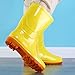 Rain Boots for Women Waterproof Mid Calf Rain Boots Fashion Lightweight Anti-Slipping Garden Shoes Outdoor Rainboots for Hunting Gardening Farming