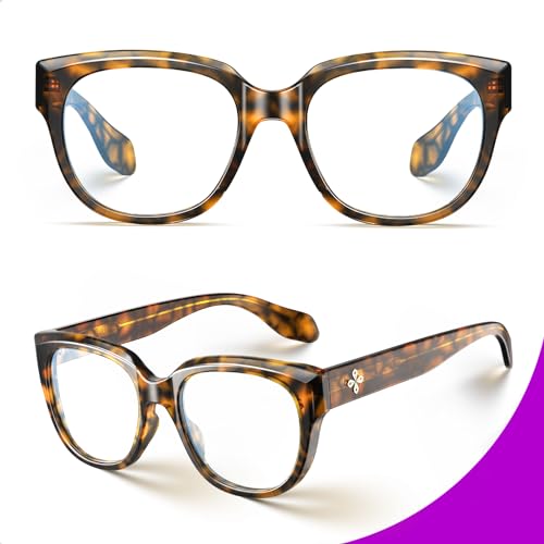 Image of VISOONE Retro Round Blue Light Blocking Glasses with Anti Computer Glare for Gaming Women and Men BLAZE