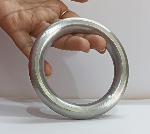 Image of Round Edges Sikh Punjabi Heavy Sarab Loh Iron Kara 360g | 15mm Thick Sikh Kada | Handmade Religious Bracelet.