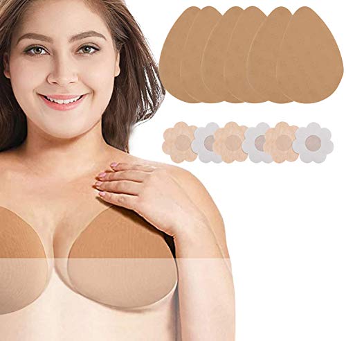 Sticky Bras Push Up Breast Lift Tape Backless Strapless Adhesive Bra Invisible for Large Breast 3 Pairs(X-Large)