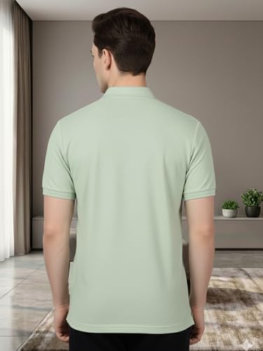 Image of Lux Cozi Men's Cotton Solid Polo Tshirt | Collar Tshirts | Half Sleeves | Stylish & Premium All Day Wear | Pack of 1
