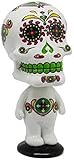 6” Day of the Dead Bobble Head - White