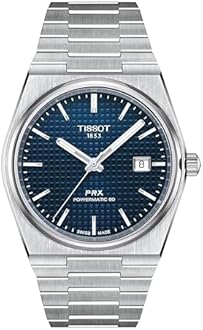 Tissot Men's PRX Swiss Automatic Dress Watch with Stainless Steel Strap, Grey, 12 (Model: T1374071104100), Grey
