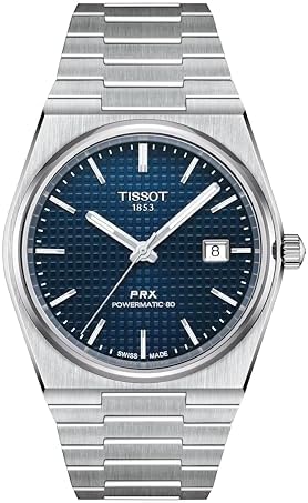 Tissot Men's PRX Swiss Automatic Dress Watch with Stainless Steel Strap, Grey, 12 (Model: T1374071104100), Grey