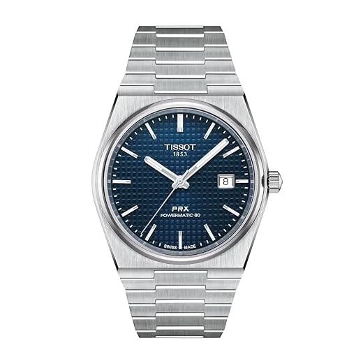 Tissot Reloj PRX Powermatic 80 de Hombre, automático y Esfera Azul, T1374071104100.