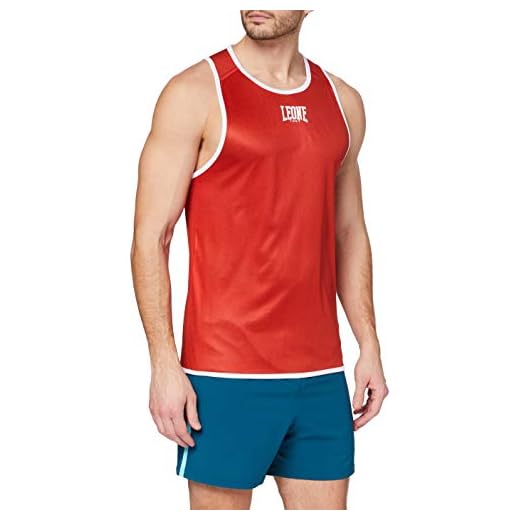 LEONE 1947, Chaleco De Boxeo, Rojo/Azul, M, AB214