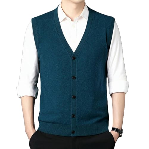 Gilet en cachemire homme boutonné contre le froid sans manches automne