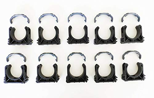 Colliers PVC de fixation à clip fermé PVC 50mm (Lot de 10) Fixation Industrielle tuyaux
