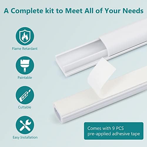ZhiYo Cord Hider 39'' & One Cord Cover Wall 153in Bundle miniatura 9