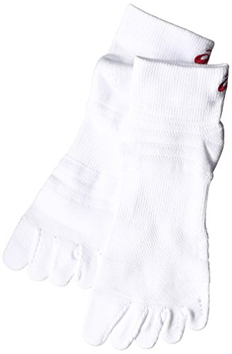 [asics(アシックス)]トレーニングウエア ソックス 5本指パイルソックス XAS458 [メンズ] メンズ ホワイト/レッド 日本 26 (日本サイズM相当)