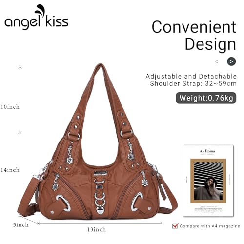 Image of Angelkiss Hobo Purses and handbags for Women Satchel Handbag Women Purses Large Daily Shoulder Bags