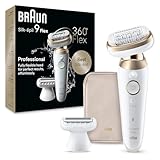 Braun Silk-épil 9 Flex Epilator, 360 Flex and Pivoting Head, Wet and Dry, Includes Shaver Head, Trimmer Comb, SES9-041 3D, Tinted Gold, Holiday Gifts for Women