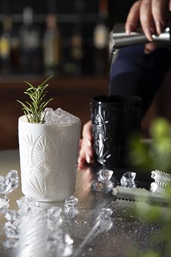 Vasos de cristal Excelsa de diseño italiano con relieve negro de alta resistencia 350 ml 5