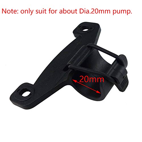 Zelerdo 2 Pack Black Plastic Bike Bicycle Pump Holder Clip Bracket #TOP1