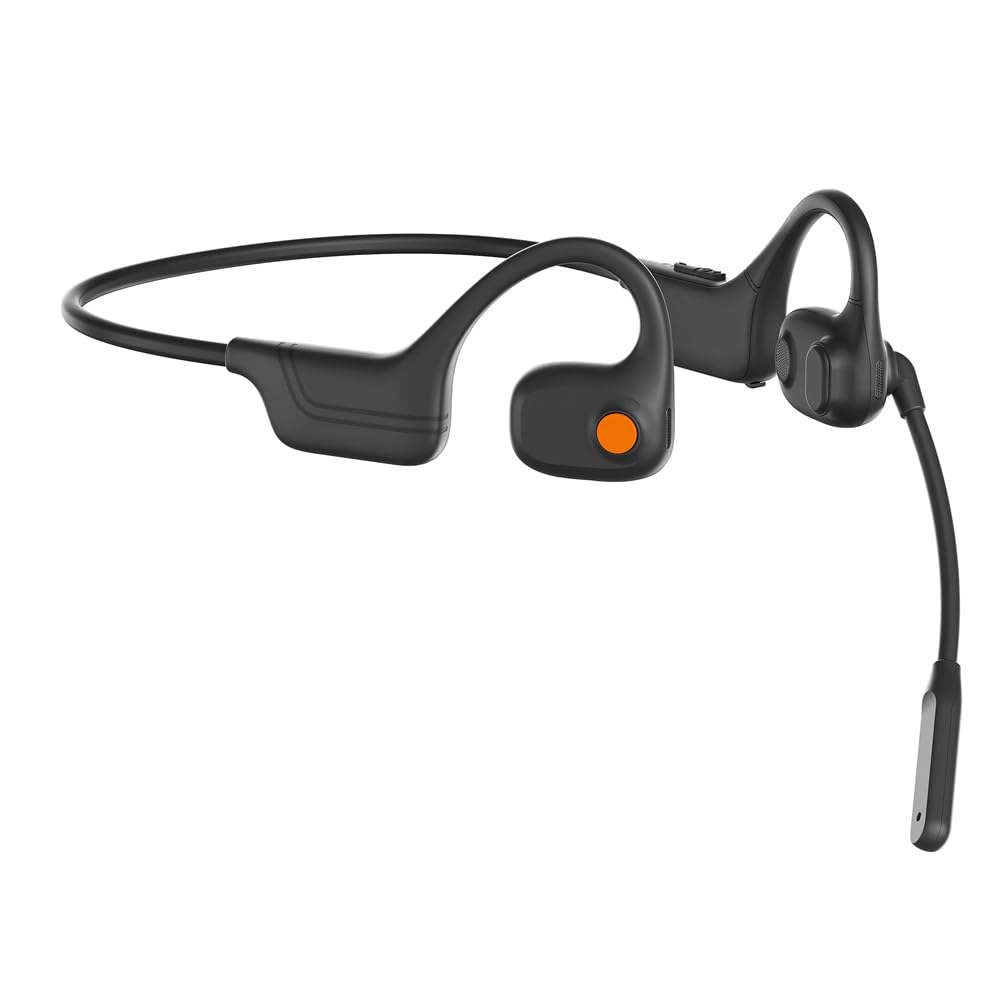 DG09 Casque à Conduction Osseuse sans Bluetooth 5.3 Écouteurs de Sport en Plein Air IPX5 Étanches Mains avec Microphone A