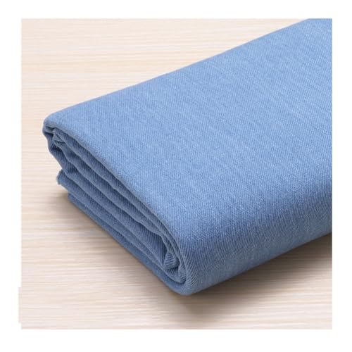 Tissu denim délavé en pur coton épais 1m45 de large pour créations mode DIY