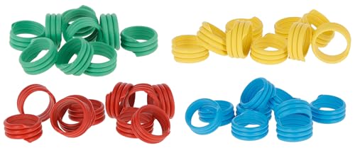 Kerbl Hobbyfarming Spiralringe, 18 mm, gemischt Kunststoff, 100 Stk.